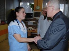 Setkání litoměřického biskupa Jana Baxanta se zdravotníky